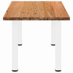 vidaXL Table à manger marron clair bois de chêne massif rectangulaire