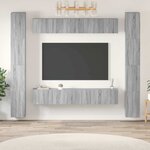 vidaXL Ensemble de meubles TV 6 Pièces Sonoma gris Bois d'ingénierie