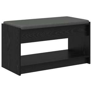 vidaXL Banc d'entrée Chêne Noir 83 x 38 x 45 cm