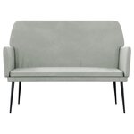 vidaXL Banc Gris clair 108x79x79 cm Velours