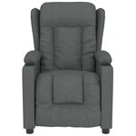 vidaXL Fauteuil de massage Gris foncé Tissu