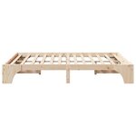 vidaXL Cadre de Lit Naturel Bois de pin massif 140 x 200 cm Durable