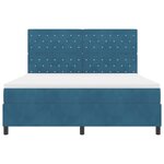 vidaXL Lit à ressort LED avec matelas Bleu foncé 180 x 200 cm tissu