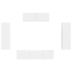 vidaXL Meuble TV 5 Pièces Blanc