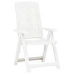 vidaXL Chaises inclinables de jardin 2 Pièces Plastique Blanc