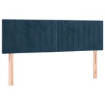 vidaXL Têtes de lit 2 Pièces Bleu foncé 72x5x78/88 cm Velours