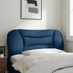 vidaXL Coussin de tête de lit Hvar bleu 100 cm tissu