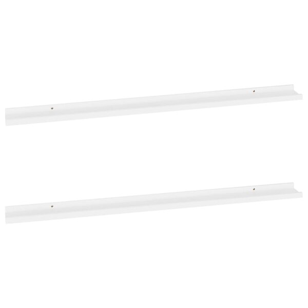 vidaXL Étagères murales 2 Pièces Blanc 115x9x3 cm