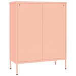 vidaXL Armoire à tiroirs Rose 80x35x101 5 cm Acier