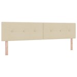Tête de lit vidaXL avec boutons capitonnés Crème 200 cm en tissu