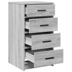 vidaXL Buffet Sonoma gris 40 x 41 x 75 cm Bois d'ingénierie