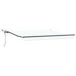 vidaXL Auvent Rétractable with Blanc 400 × 350 cm tissu