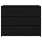 vidaXL Buffet chêne noir 100x35x76 cm bois d'ingénierie