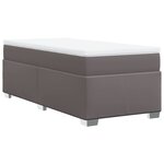 vidaXL Sommier à lattes de lit avec matelas Gris 100x200 cm Similicuir