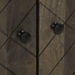 vidaXL Buffet noir 60x33x75 cm bois massif de manguier