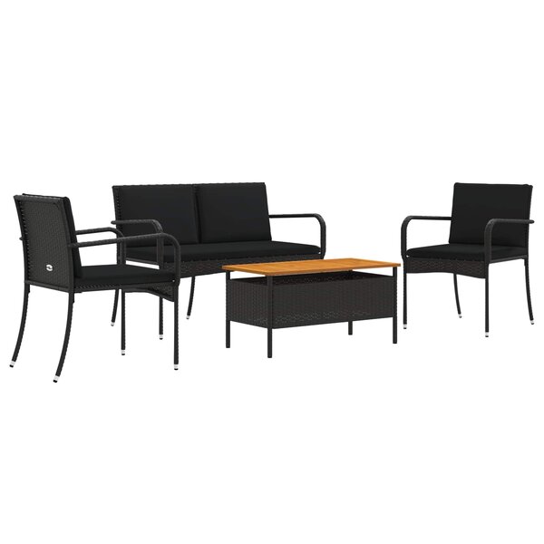 vidaXL Ensemble de jardin avec coussin acier