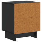 vidaXL Cabinet de chevet 2 Pièces Noir 43 x 34 5 x 50 cm