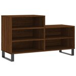 vidaXL Armoire à chaussures Chêne marron 102x36x60cm Bois d'ingénierie