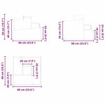 vidaXL Cache-pot de jardin Marron 60 x 60 x 50 cm