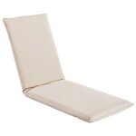 vidaXL Chaise longue pliable Tissu Oxford Blanc crème