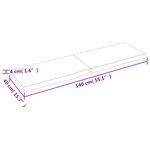 vidaXL Dessus de table marron foncé bois chêne massif traité