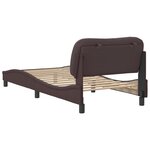 vidaXL Cadre de lit sans matelas marron foncé 90x200 cm tissu