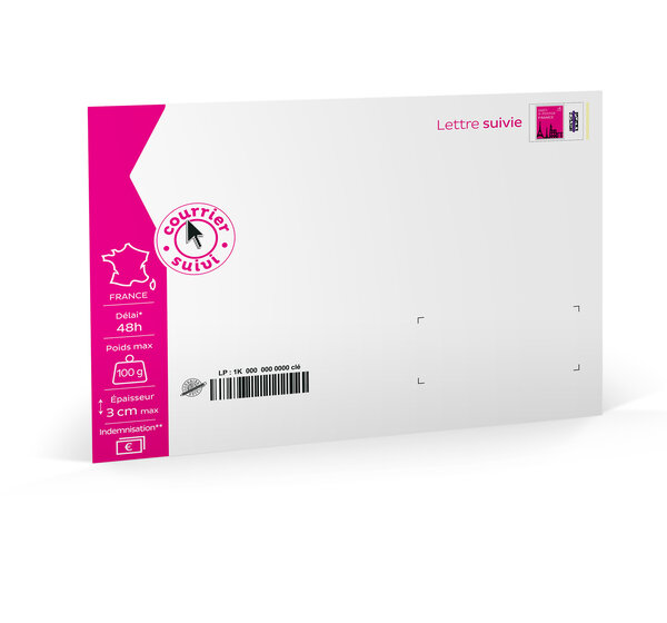 Prêt-à-Poster - Lettre Suivie - 100g - Enveloppe à l'unité