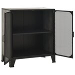 vidaXL Armoire de rangement Gris 72x36x82 cm Métal et MDF