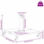 vidaXL Socles de parasol d'extérieur Bois clair 45 x 45 x 31.5 cm