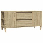 vidaXL Meuble TV Chêne sonoma 102x44 5x50 cm Bois d'ingénierie