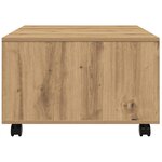 vidaXL Table basse chêne artisanal 60x60x38 cm bois d'ingénierie