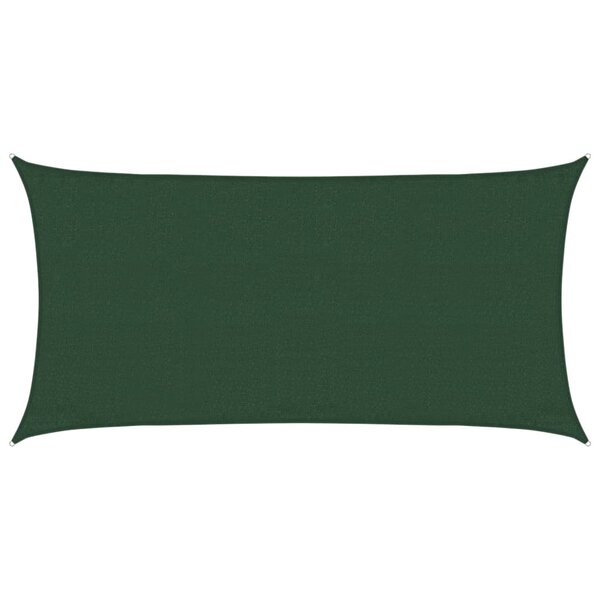 vidaXL Voile d'ombrage 160 g/m² Vert foncé 3x6 m PEHD