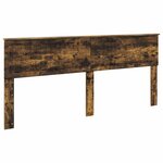 vidaXL Cadre de lit Chêne fumé 200 x 200 cm Pin massif