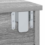 vidaXL Table de chevet Gris Sonoma 40 x 31 x 15 cm Bois d'ingénierie