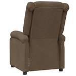 vidaXL Fauteuil inclinable Marron Tissu