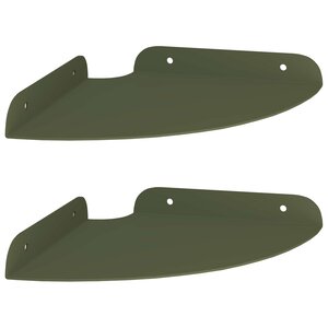 vidaXL Étagère flottante avec étagère 2 Pièces Vert olive 18 x 18 x 2 cm