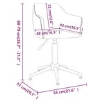 Vidaxl chaise pivotante de salle à manger marron tissu