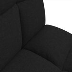 vidaXL Fauteuil de sol ajustable Noir Tissu