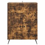 vidaXL Buffet Chêne fumé 66 x 34 5 x 90 cm Bois d'ingénierie