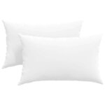 vidaXL Coussins de canapé 2 Pièces Blanc 50 x 30 cm tissu