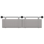 vidaXL Tête de lit suspendue Gris nuage tissu