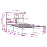vidaXL Cadre de lit sans matelas 150x200 cm bois de pin massif