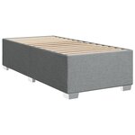 vidaXL Sommier à lattes de lit et matelas Gris clair 90x190 cm Tissu