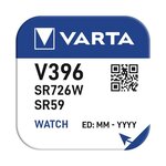 pile oxyde argent pour montres V396 (SR59) SR726SW VARTA