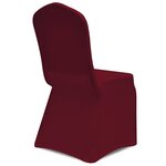 vidaXL Housses élastiques de chaise Bordeaux 24 Pièces