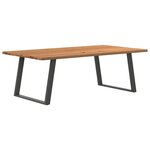 vidaXL Table à manger marron clair bois de chêne massif rectangulaire