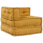 vidaXL Canapé modulaire 3 Pièces Jaune tissu