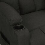 vidaXL Fauteuil inclinable Noir Tissu
