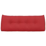vidaXL Coussin de Dos Rouge 120 x 24 x 50 cm tissu