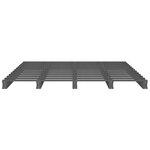 vidaXL Lit de palette Gris 120x190 cm Bois pin massif Petit Double